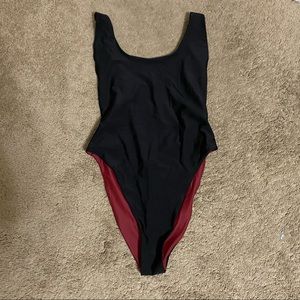 High Cut One Piece Bathing Suit